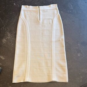 Bebe Cream Pencil Skirt